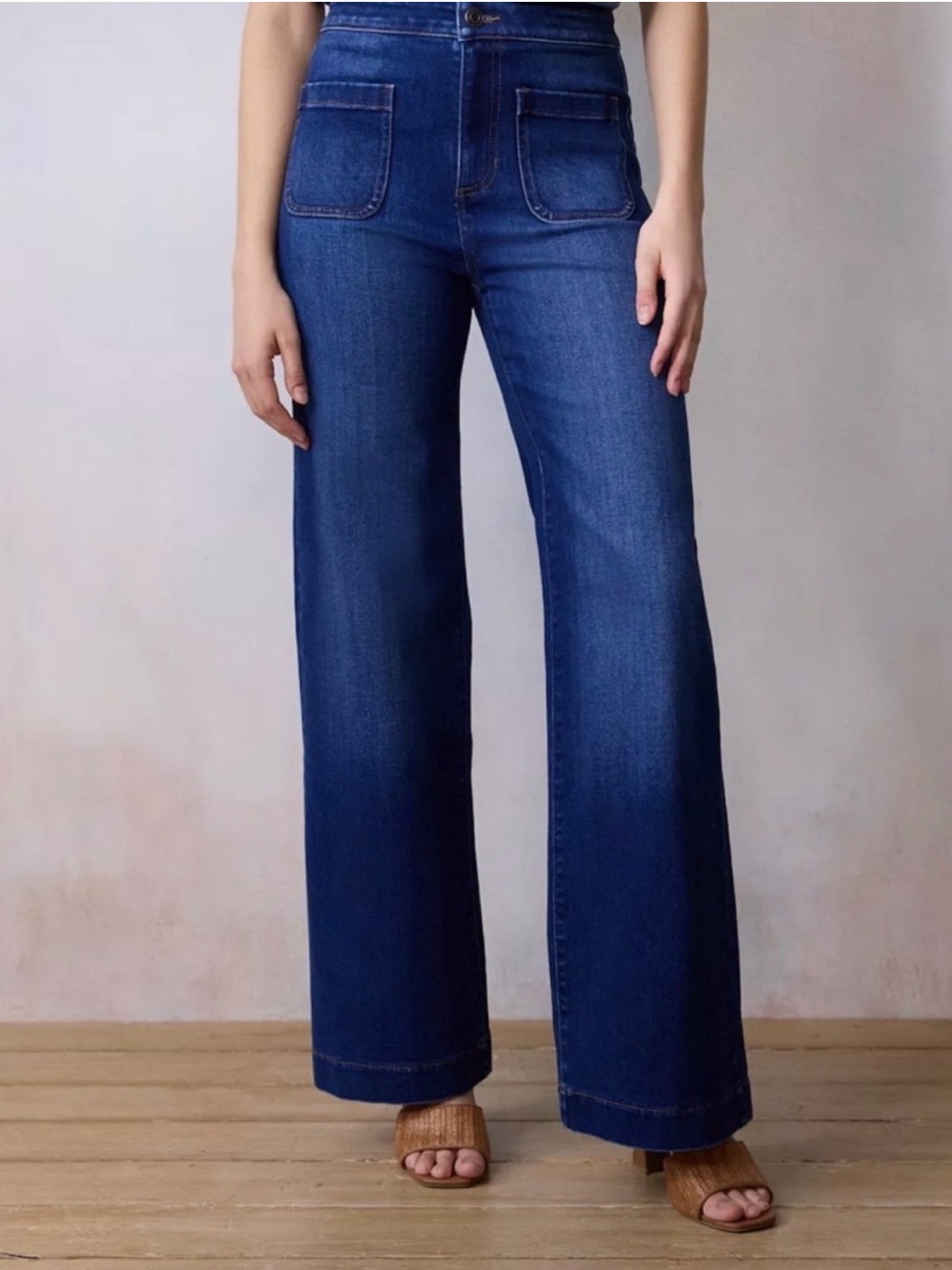 LC Lauren Conrad Super High Rise Wide Leg Jeans Size 6